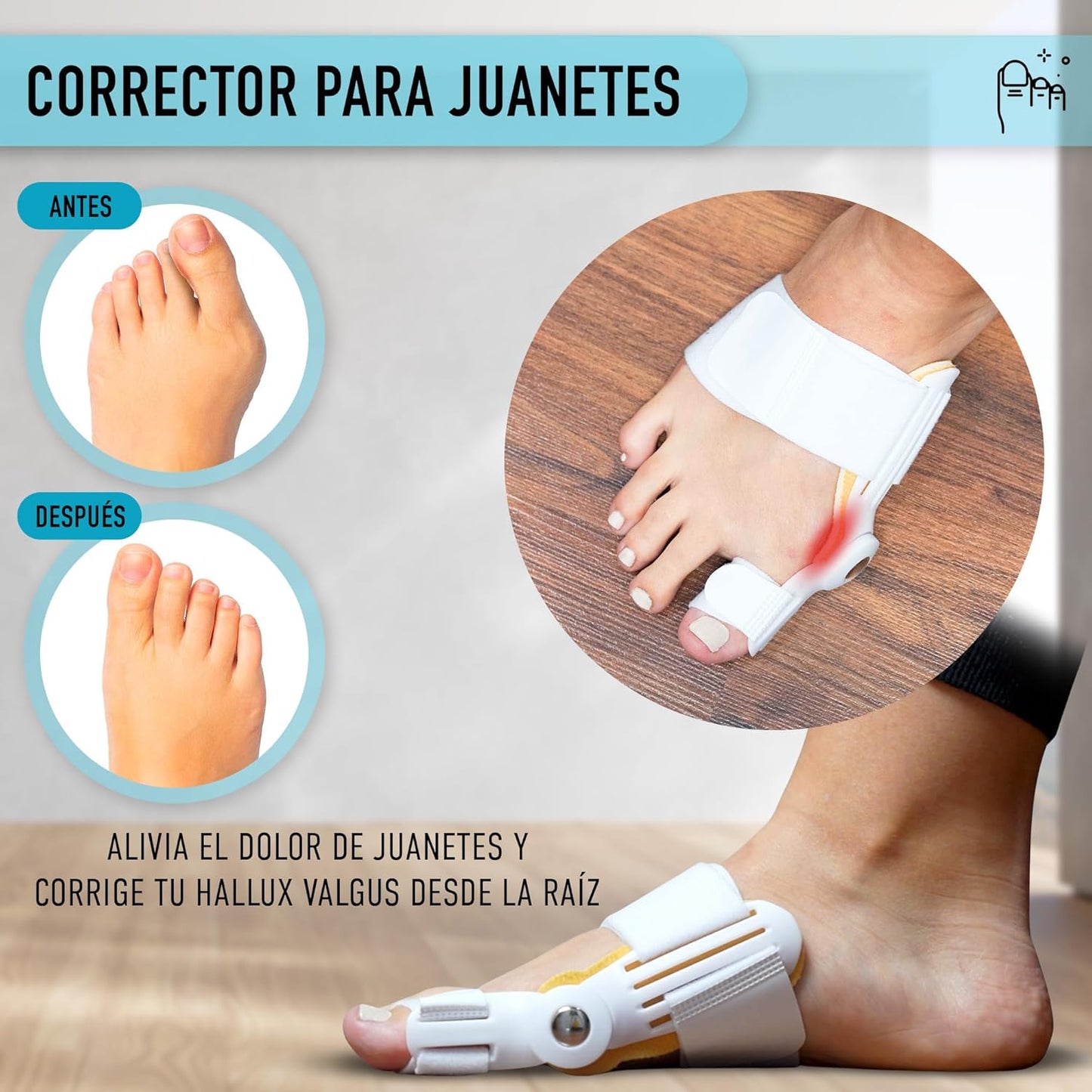 Férula Ortopédica para Juanetes – Alivio del Dolor y Corrección del Dedo Gordo