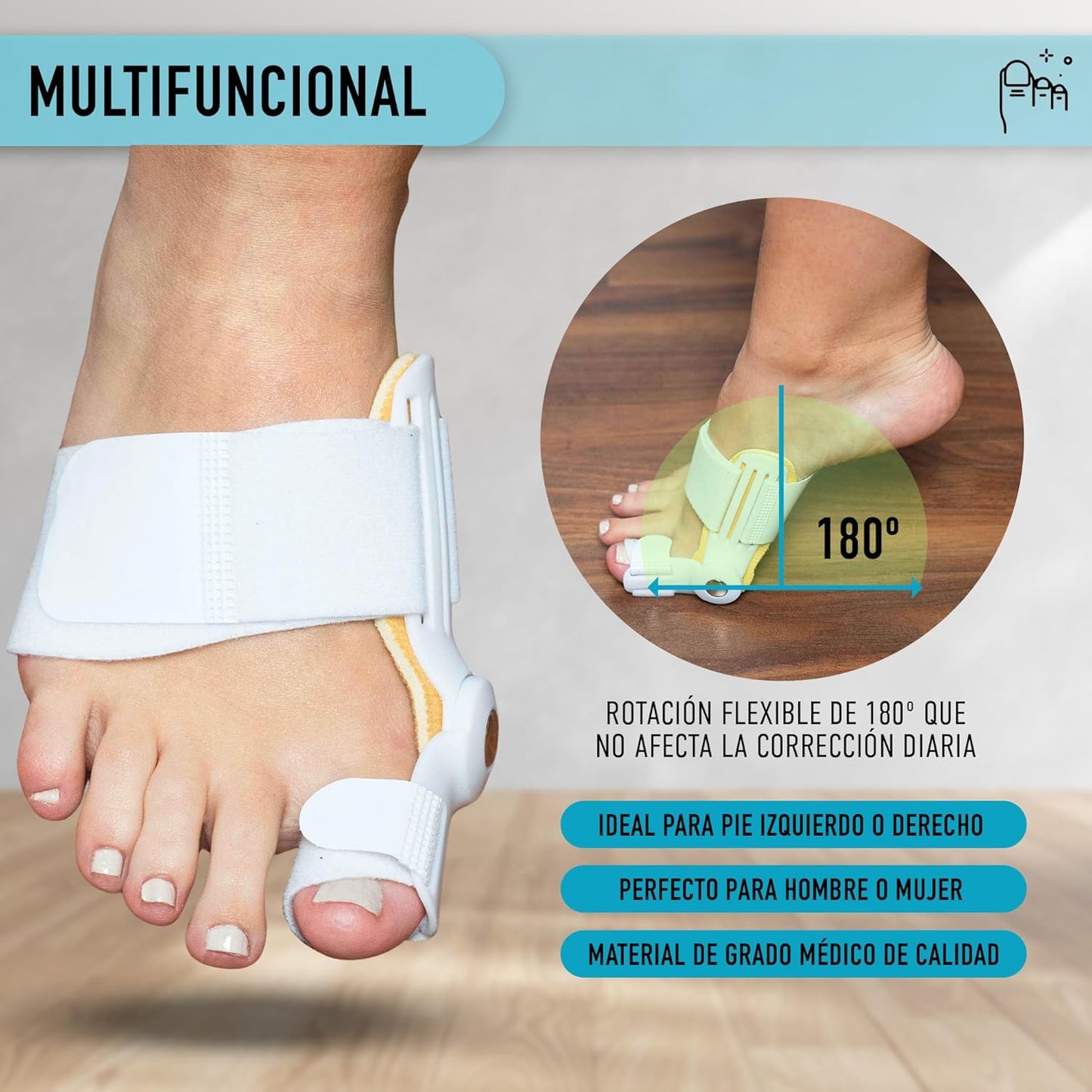 Férula Ortopédica para Juanetes – Alivio del Dolor y Corrección del Dedo Gordo